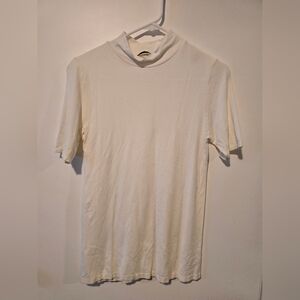 Elie Tahari Super Soft Mock Neck Modal Short Sleeve Shirt
